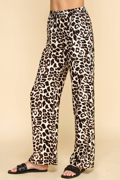 Animal Printed Pants with Pockets 1734B