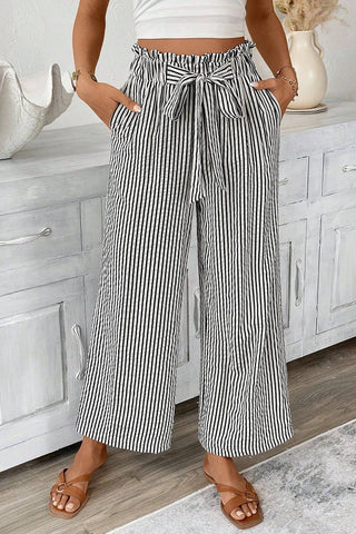 Striped Knot Pocket Pants 783