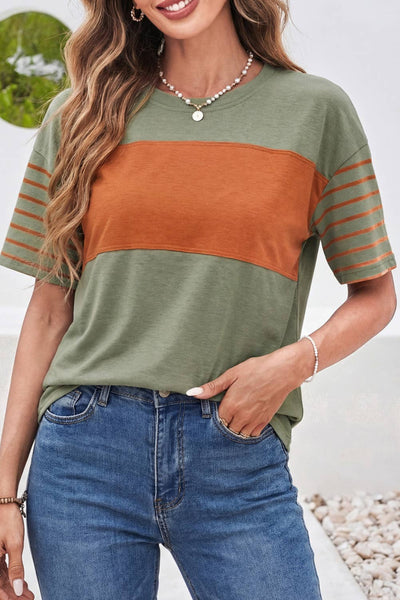 Color Block Striped Detail 3790