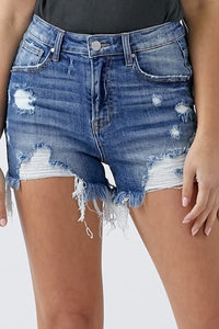 Risen High Rise Destroyed Shorts 6032D