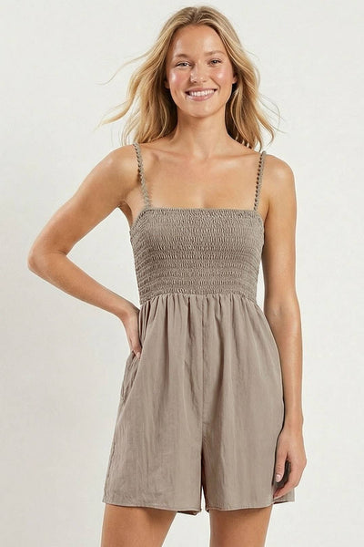 Pom Pom Smocking Romper 9042