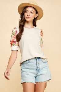 Floral Printed Sleeve 1233