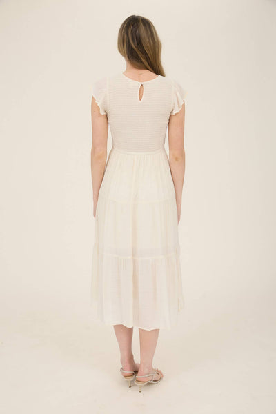 Smocked Tiered Midi Dress 2029