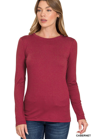 Brushed Microfiber Long Sleeve Tee 2053