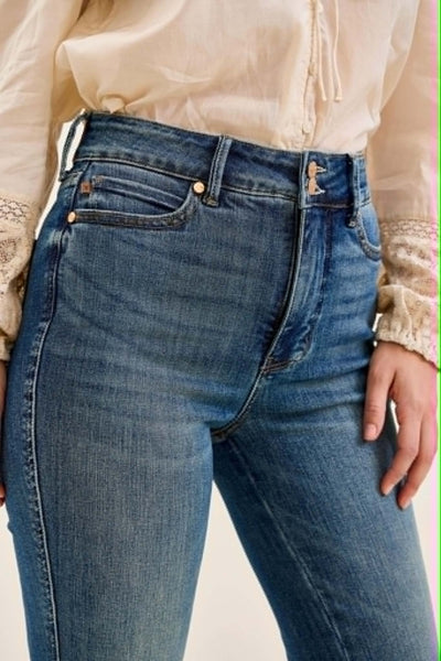 Judy Blue High Waist Tummy Control Jacqueline Flare Shield Pockets 881125