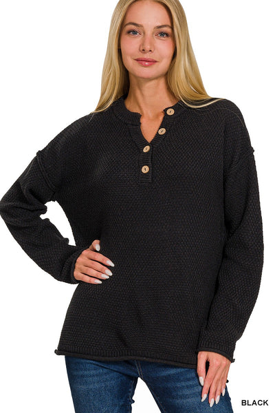 Henley Basic Sweater 2326