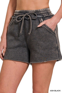 Acid Wash Fleece Shorts 4341