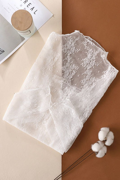 Sheer Lace Long Sleeve 10T