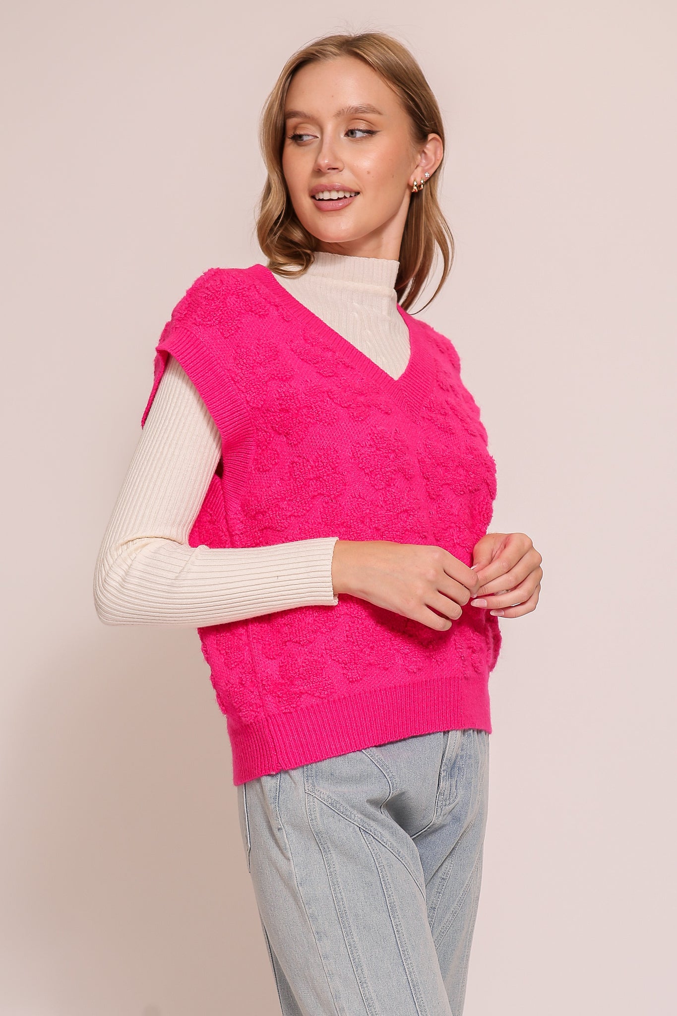 Flower Fleece Vest 11243