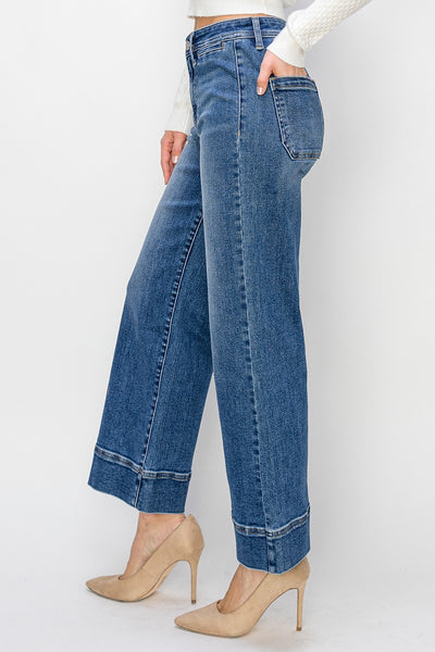 Risen High Rise Crop Wide Jeans 5620HD
