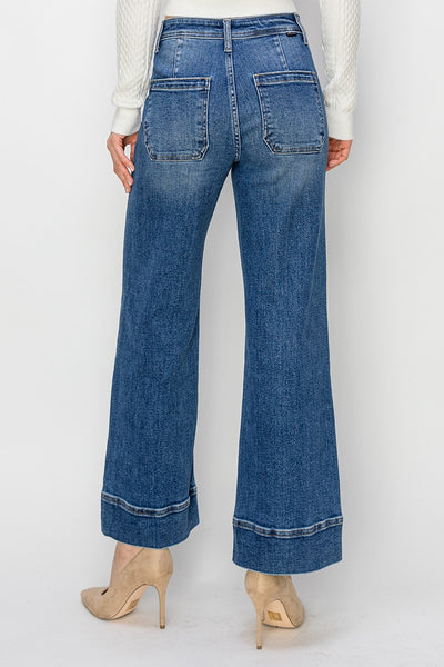 Risen High Rise Crop Wide Jeans 5620HD