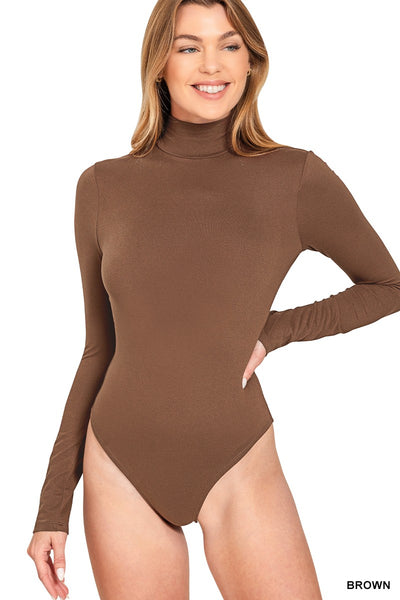Mock Neck Long Sleeve Bodysuit 9086