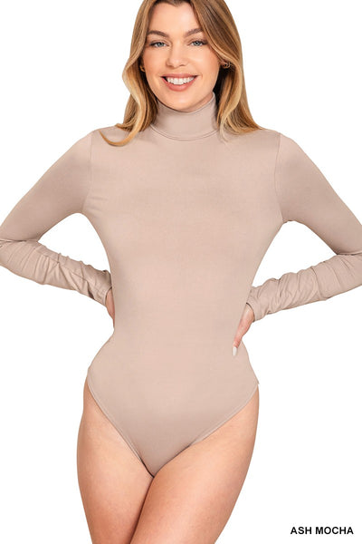 Mock Neck Long Sleeve Bodysuit 9086