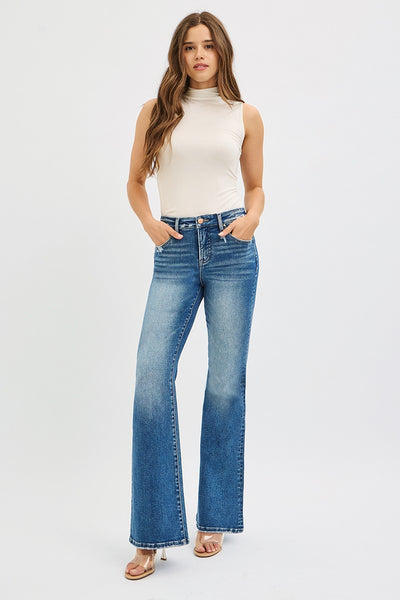 Risen Tummy Control High Rise Flare Jeans 21348