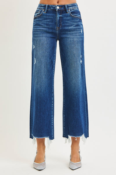 Risen High Rise Crop Wide Leg Jeans 5878