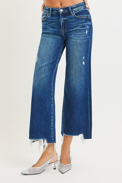 Risen High Rise Crop Wide Leg Jeans 5878