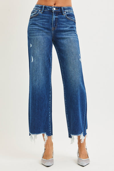 Risen High Rise Crop Wide Leg Jeans 5878