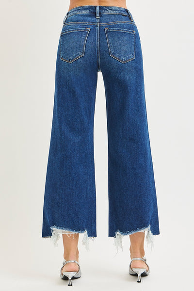 Risen High Rise Crop Wide Leg Jeans 5878