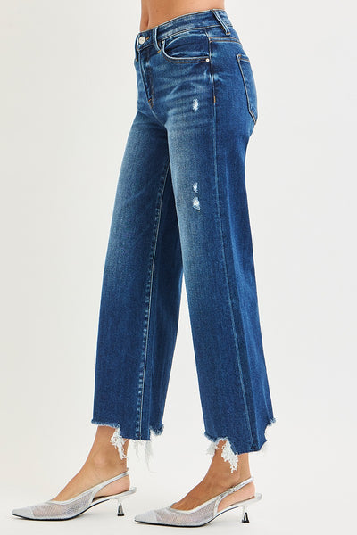 Risen High Rise Crop Wide Leg Jeans 5878