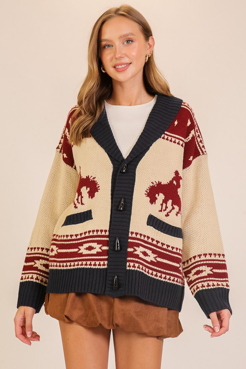 Wild West Shawl Collar Cardigan 10519