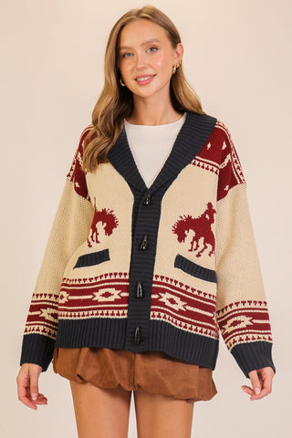 Wild West Shawl Collar Cardigan 10519