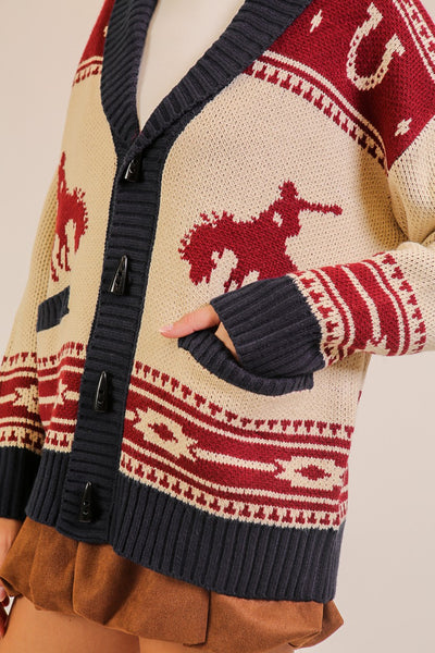 Wild West Shawl Collar Cardigan 10519