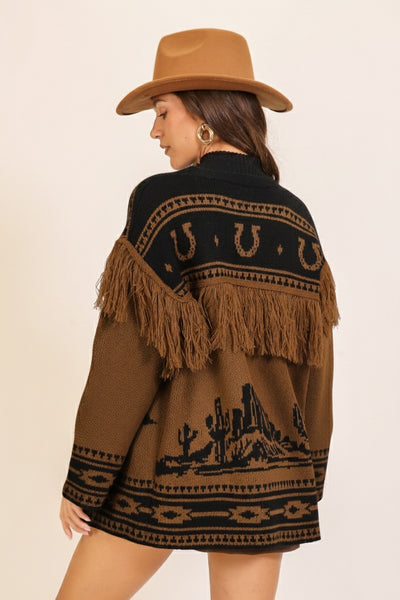 Western Fringe Cardigan 520