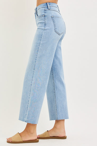 Risen Tummy Control High Rise Crop Wide Leg Jeans 5954