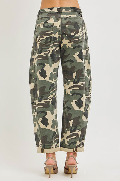 Risen High Rise Ankle Barrel Roll Up Pants 21201