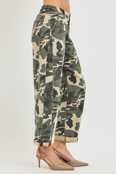 Risen High Rise Ankle Barrel Roll Up Pants 21201