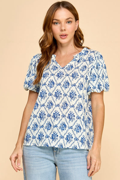 Floral Puff Sleeve Top 39
