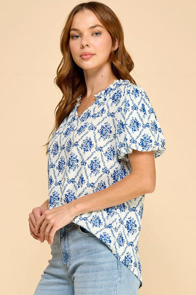 Floral Puff Sleeve Top 39