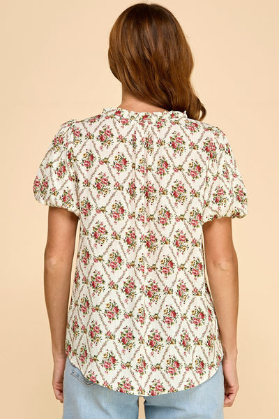 Floral Puff Sleeve Top 39