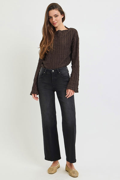 Risen Tummy Control High Rise Ankle Straight With Crease Line 21569