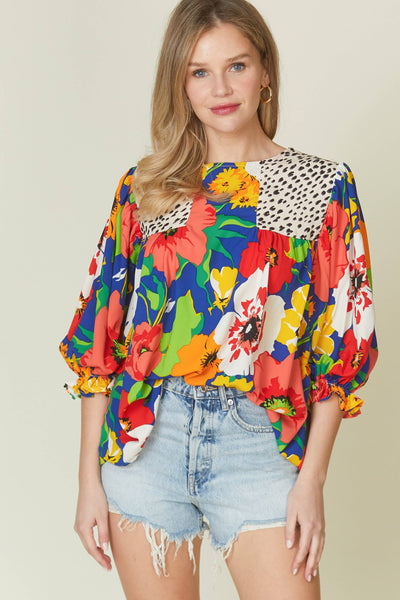 Mix Match Patterned Top 4491