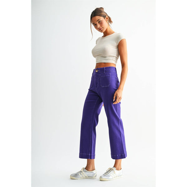 HIGH-RISE WIDE LEG CROPPED