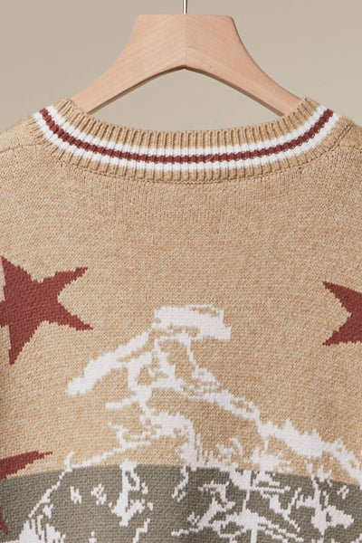 Western Horse Cardigan 8471