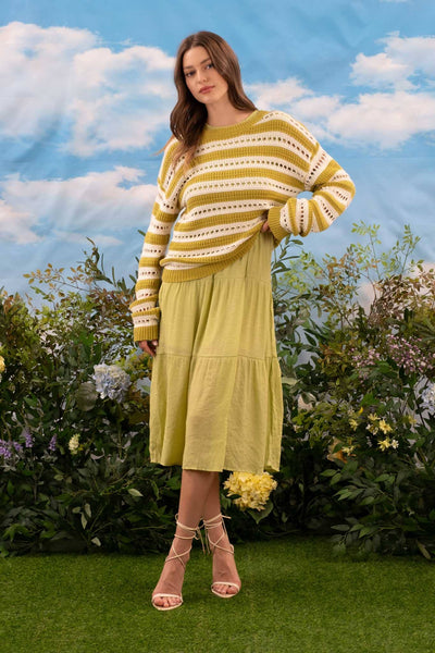 Smocked Tiered Midi Dress 2029