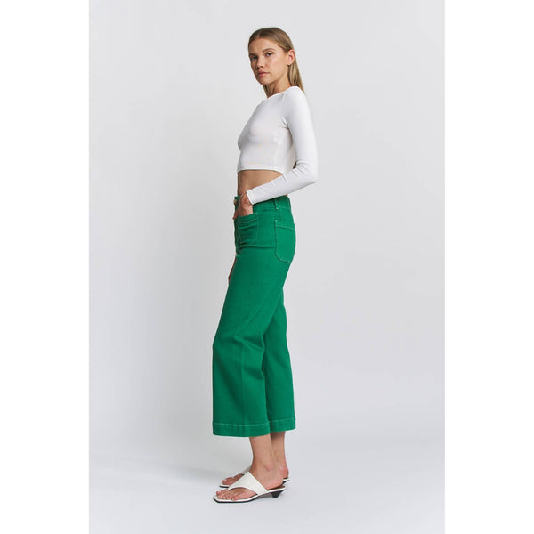 MICA DENIM SUPER HIGH RISE WIDE LEG CROPPED 3717