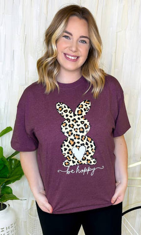 Be Hoppy Leopard Bunny T-Shirt LBT