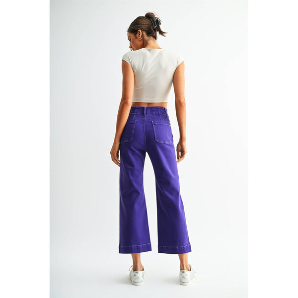 HIGH-RISE WIDE LEG CROPPED