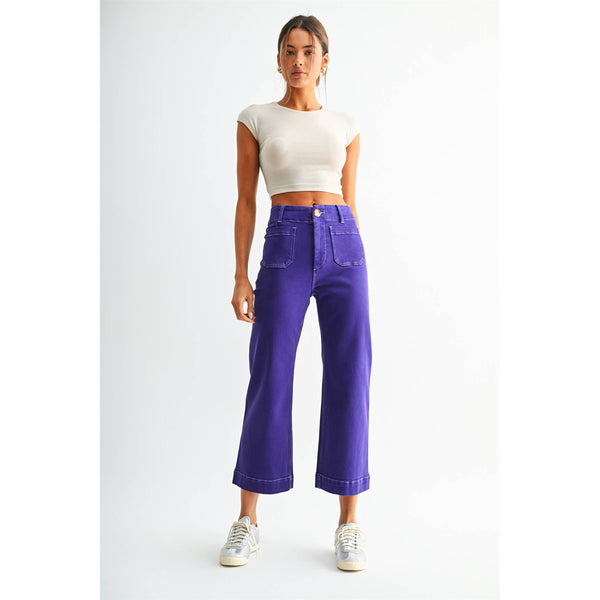 HIGH-RISE WIDE LEG CROPPED