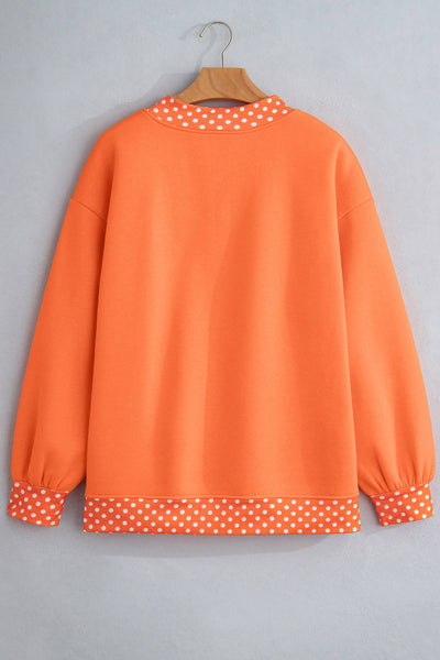 Contrast Trim BOO Baggy Pullover 1422
