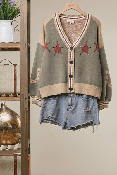 Western Horse Cardigan 8471