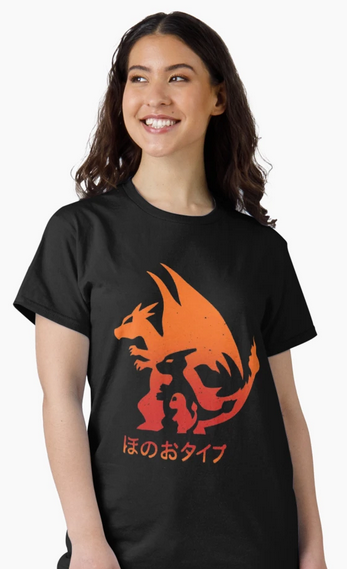Charizard Evolution Silhouette T-Shirt