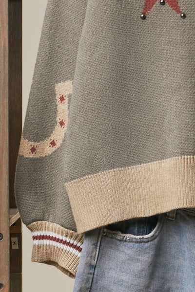 Western Horse Cardigan 8471