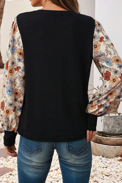 Flower Puff Sleeve Top 4740F