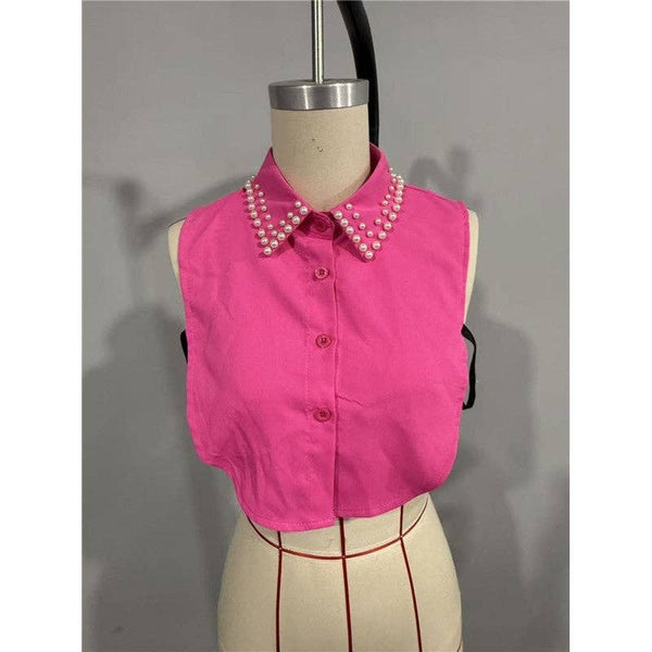 Studded Detachable Shirt Collar 0210