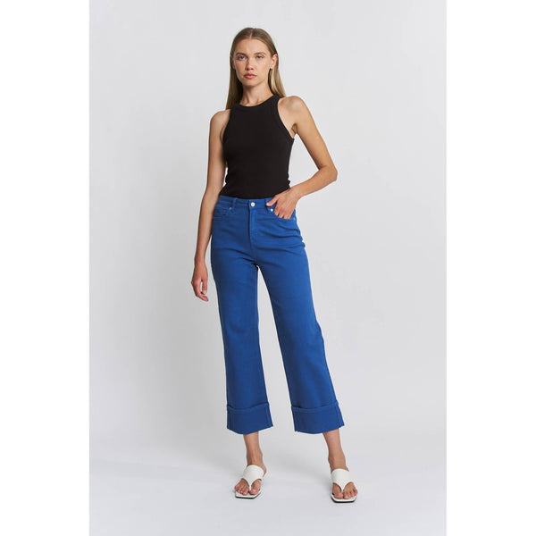 MICA DENIM HIGH RISE WIDE CROP CUFFED 3025