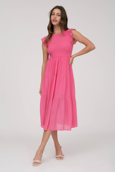 Smocked Tiered Midi Dress 2029